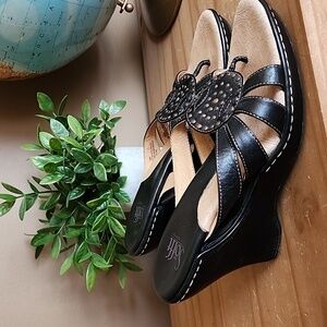 Sofft Leather Braided Sandals Slides Size 7,5